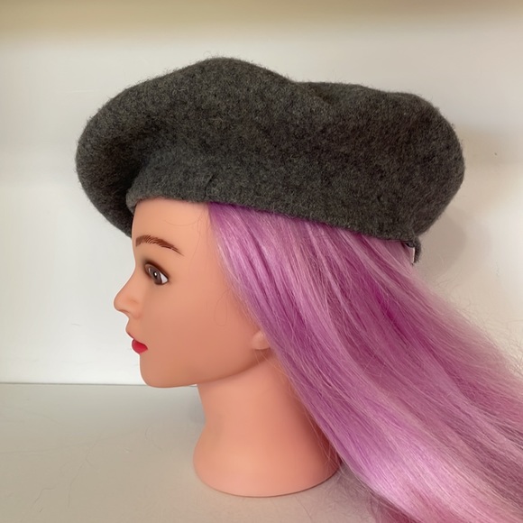 H & M One Size Beret Gray 97% Wool 3% Polyamide French Emily in Paris Hat Cap - Picture 2 of 8